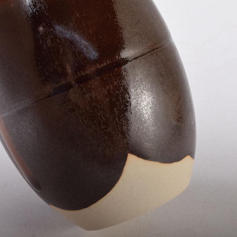 茶道具　洛東香月作　肩衛茶入　蜀江錦仕覆付　共箱　V　7584