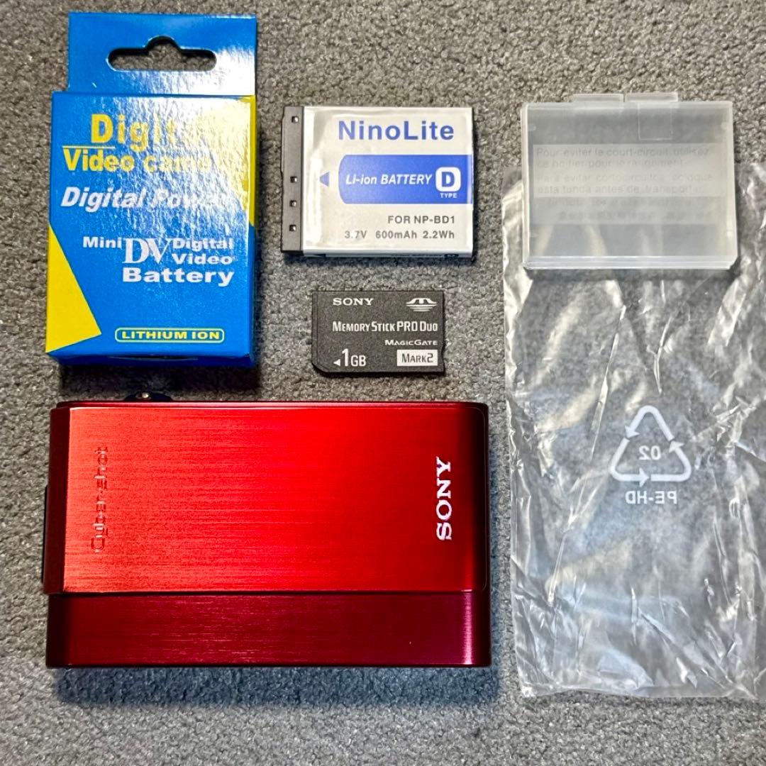 ☆動作OK SONY デジカメ DSC-T900 メモリースティック&電池付き