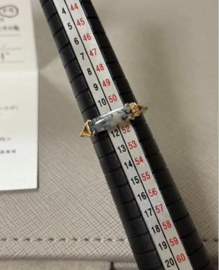 アガット　k10デンドライトオパールリング　 11号