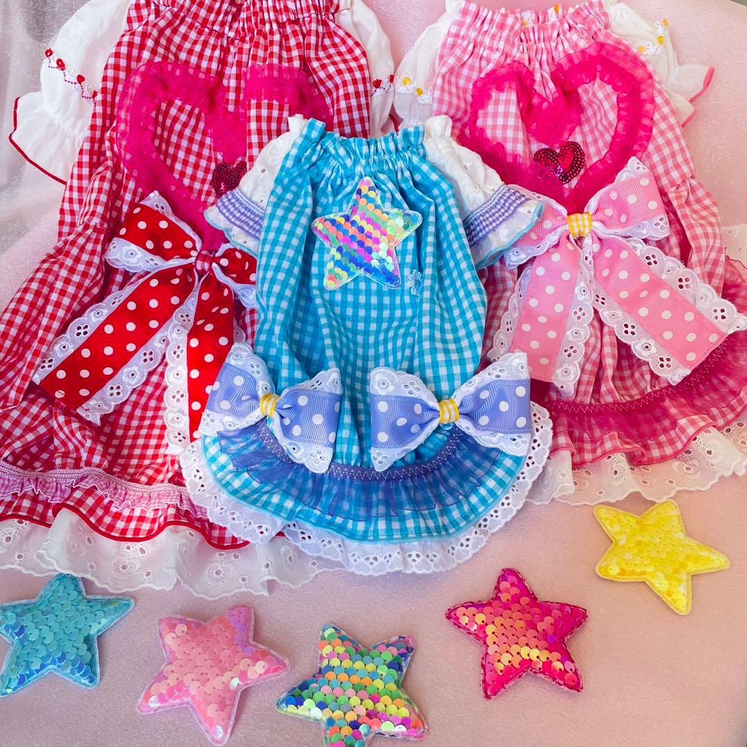スター☆ チュニック　　ワンピース　　犬服　ハンドメイド　　∞TuTu∞
