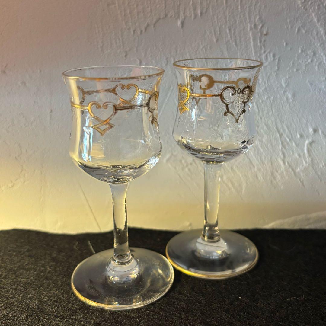 1910年代フランスリキュール金彩グラス バックグラウンドを是非お読みください