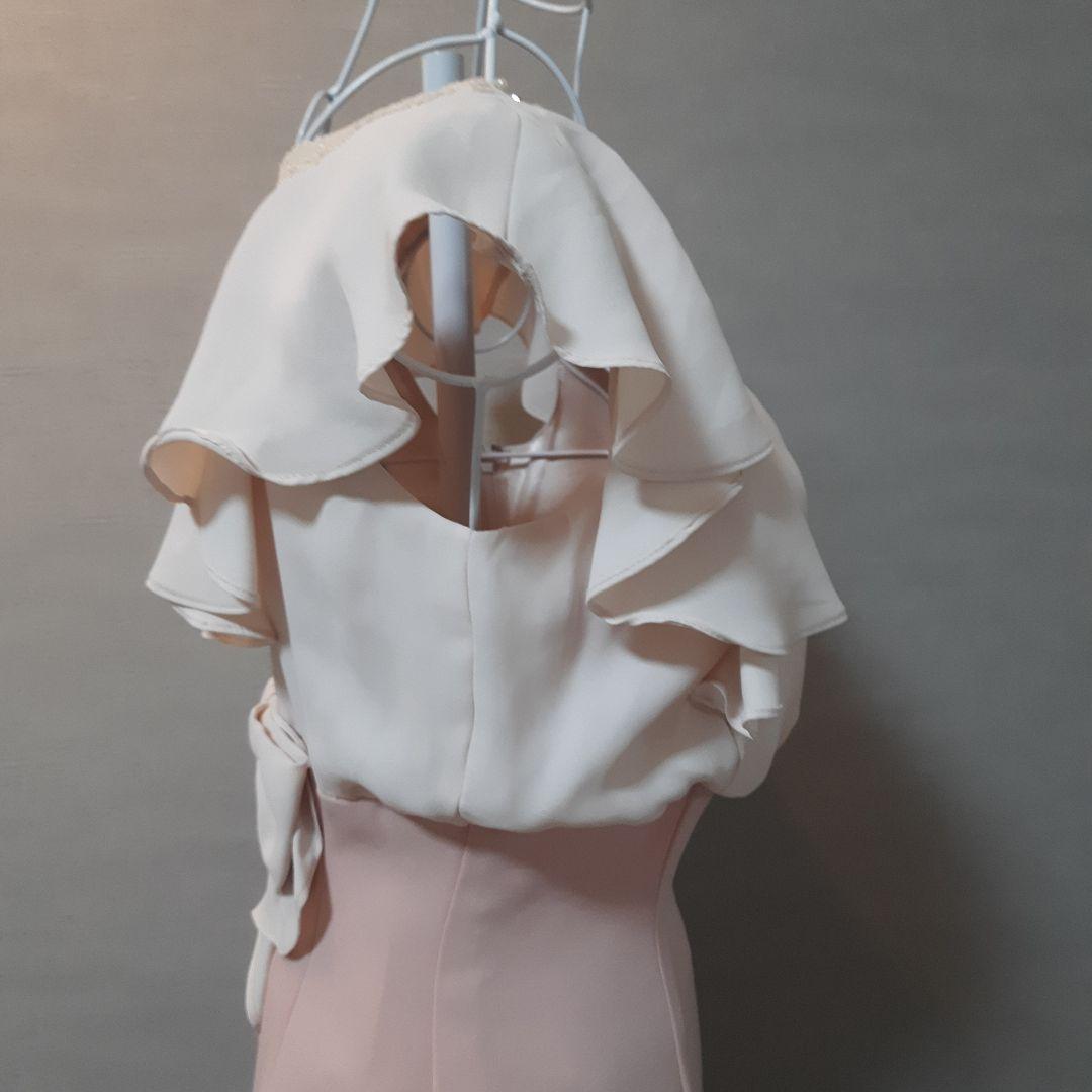 フリル付きビーズ装飾ドレス