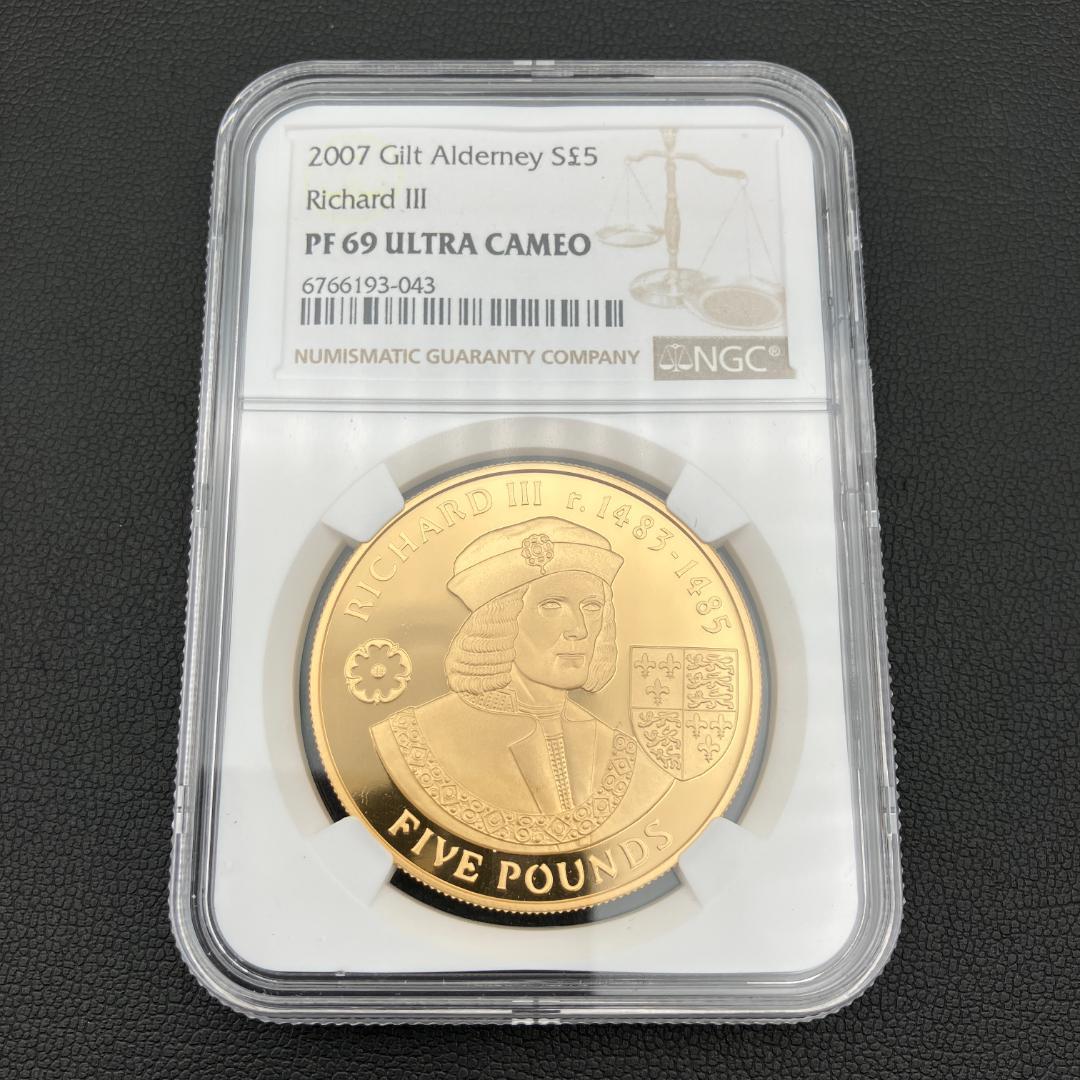 最高鑑定 オルダニー島 2007 リチャード３世 銀貨 PF69 ウルトラカメオ