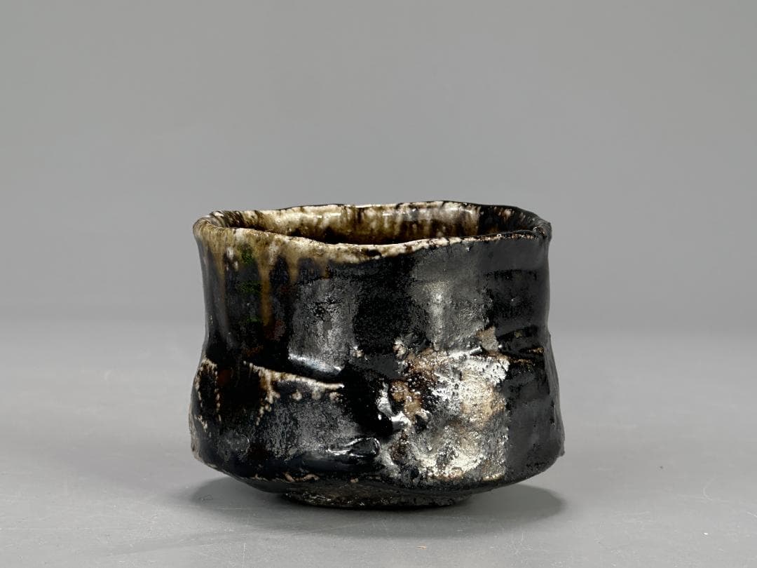 茶道具　茶碗　引出黒　茶碗　在銘