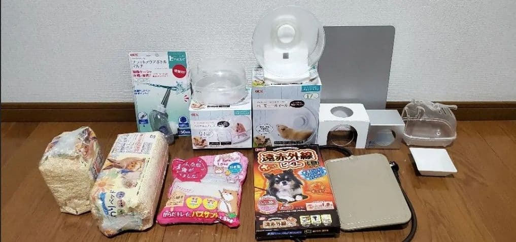 ハムスター 飼育セット　ハーモニーホイール　バス　ヒーター　バスサンド　トイレ他