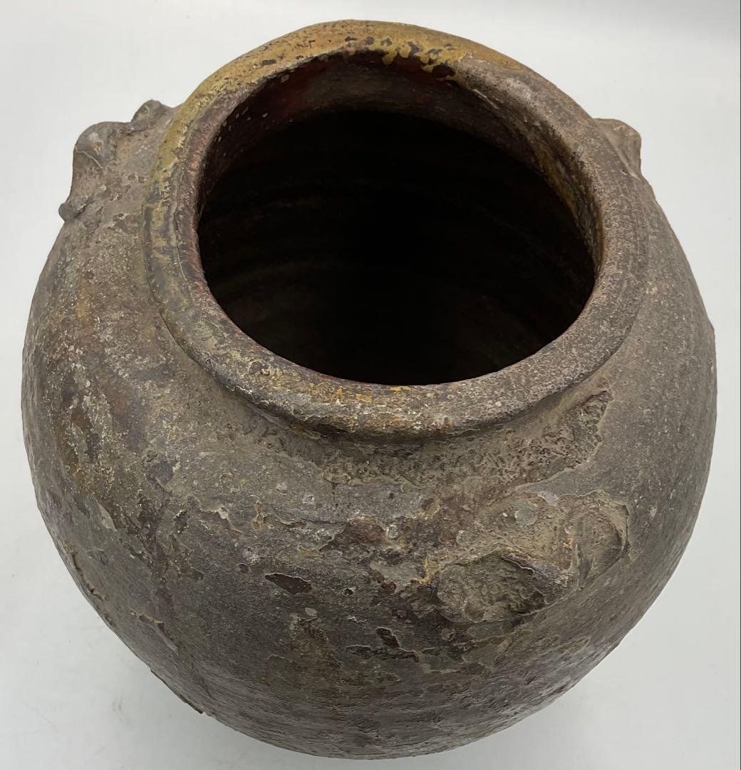 ◼️ 桃山時代　古備前焼三耳壷　珍品【M-03】◼️