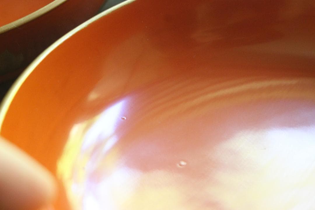 時代逸品！時代金縁朱漆に極上牡丹蝶螺鈿蒔絵の映えるお椀2点（検輪島塗蒔絵椀雑煮椀