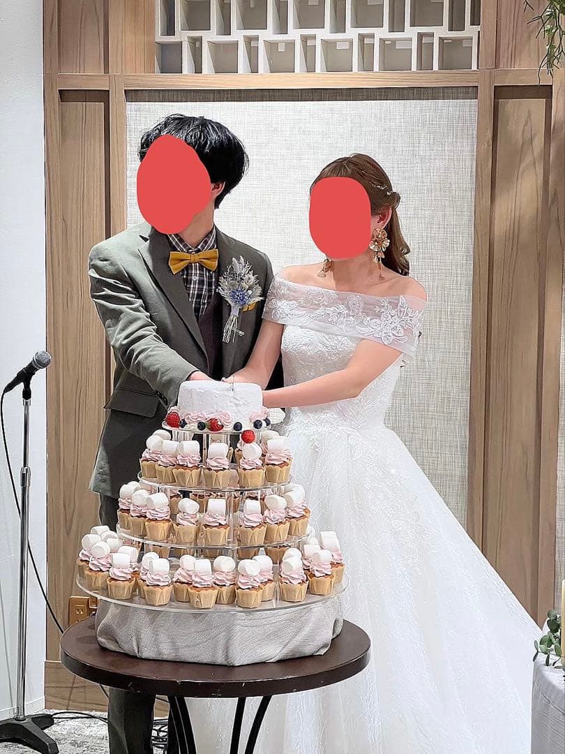 【限定セール】　ウェディングドレス　2way オフショルダー　ビスチェ　パニエ付