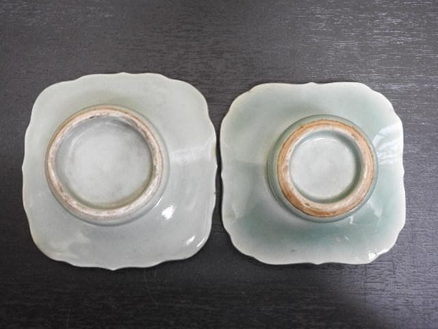 青磁盃台　2個　MA310