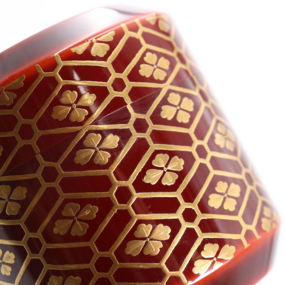 清瀬一光作 小紋菊桐蒔絵 雪吹 薄茶器 金梨子地 茶道具 共箱　ST950