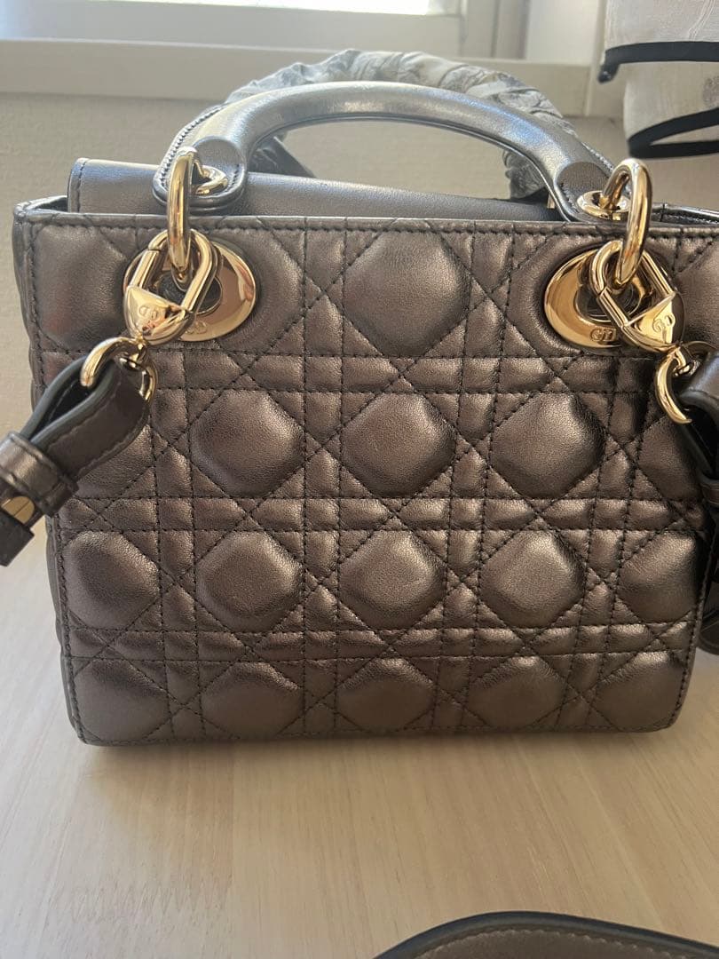 Christian Dior グレー バッグ レディディオール ミッツァ付き