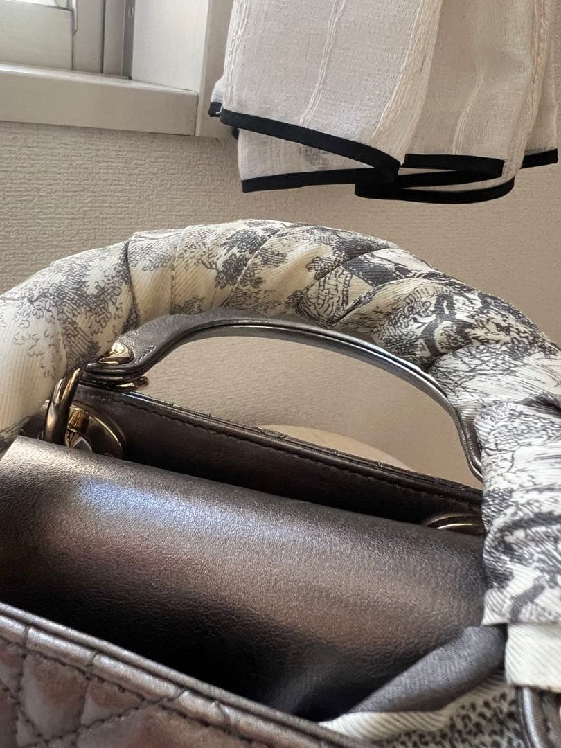 Christian Dior グレー バッグ レディディオール ミッツァ付き