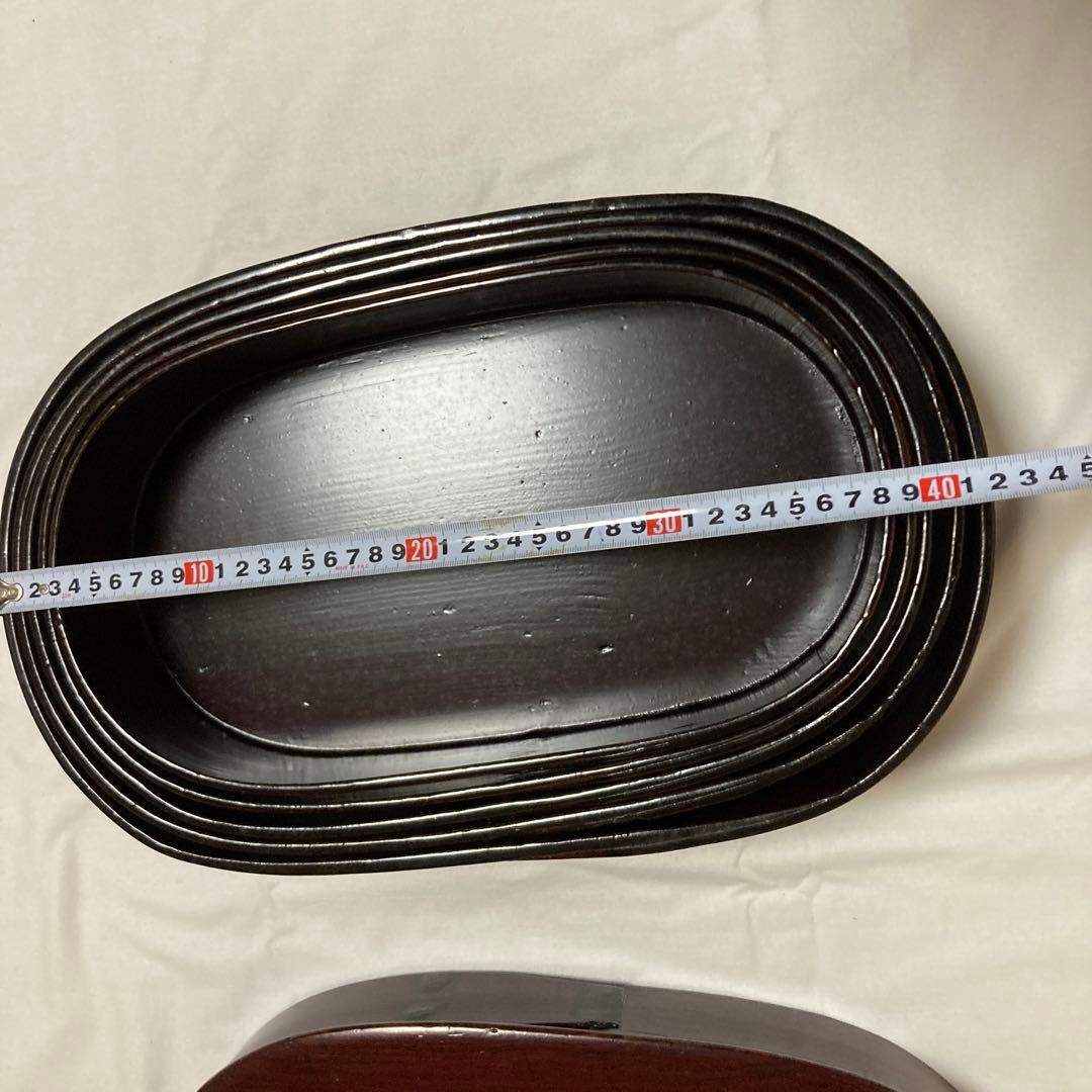 骨董　入子の物入れ　切溜　漆塗　わっぱ