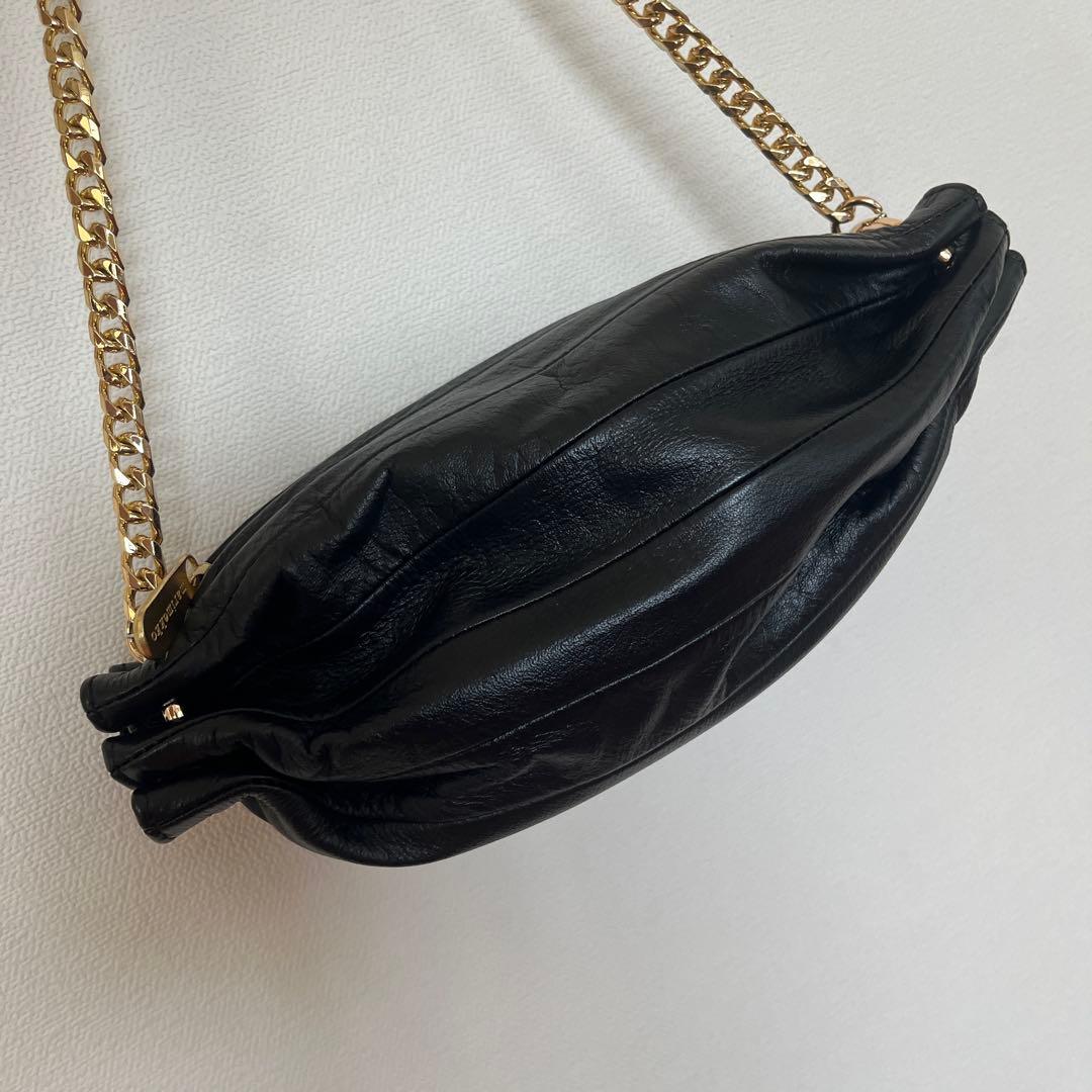 marimekko マリメッコ　カルラ　チェーン　ショルダー　ブラック　ゴールド