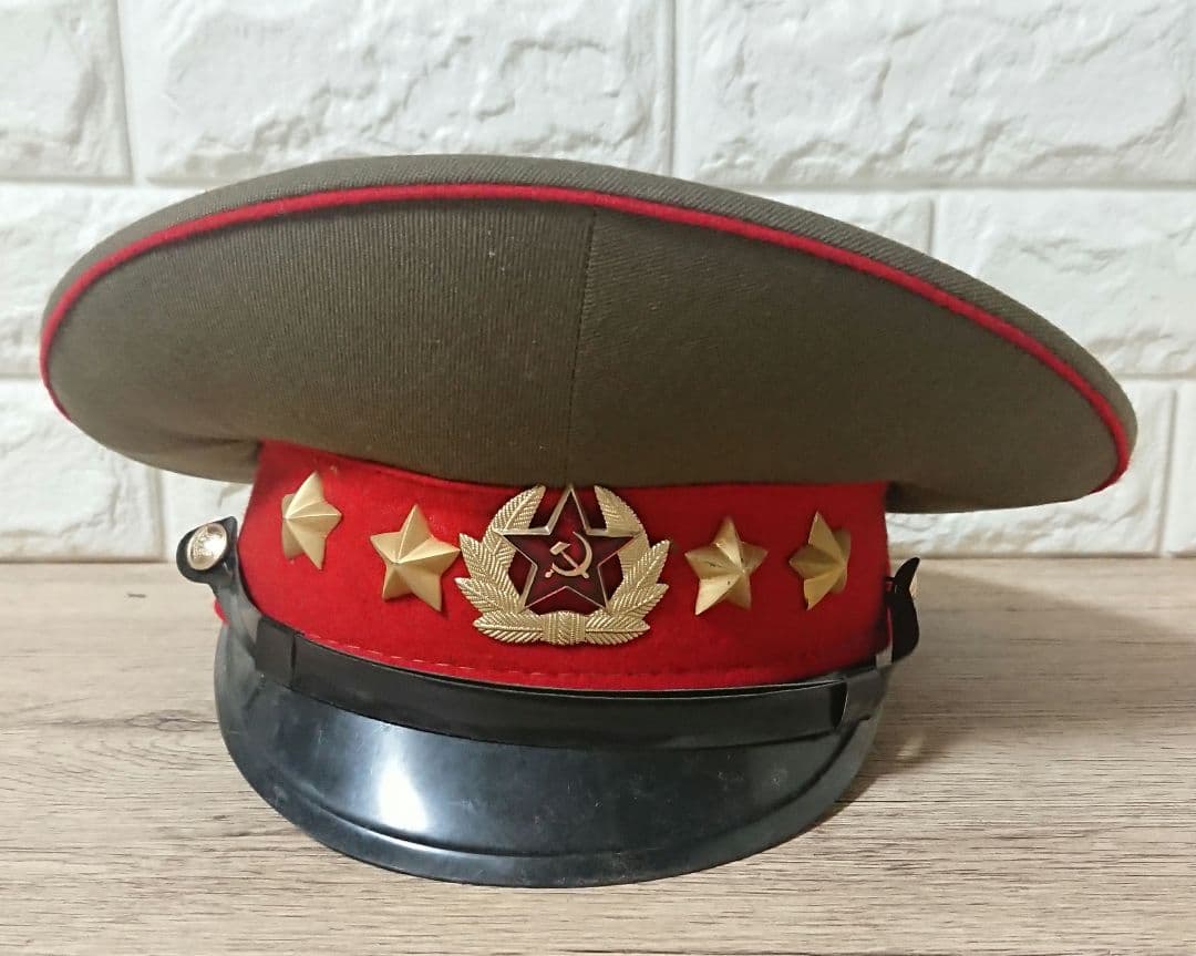 レア 稀少 当時物 ソ連軍 将校用 制帽 軍帽 赤帯