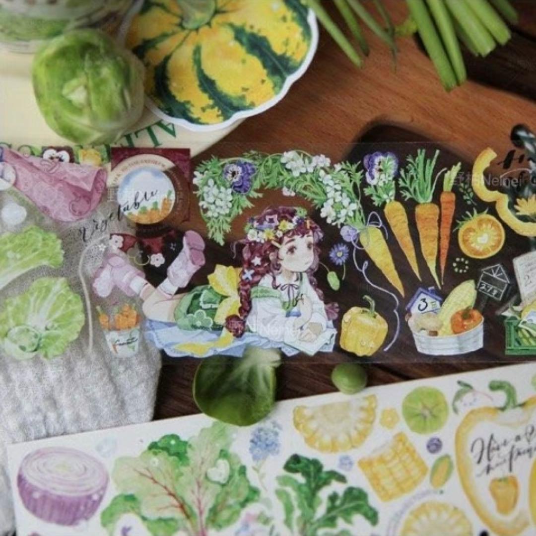 【SALE】【新品】海外マステ　野柚Neinei【美味时时季】 4本巻売り