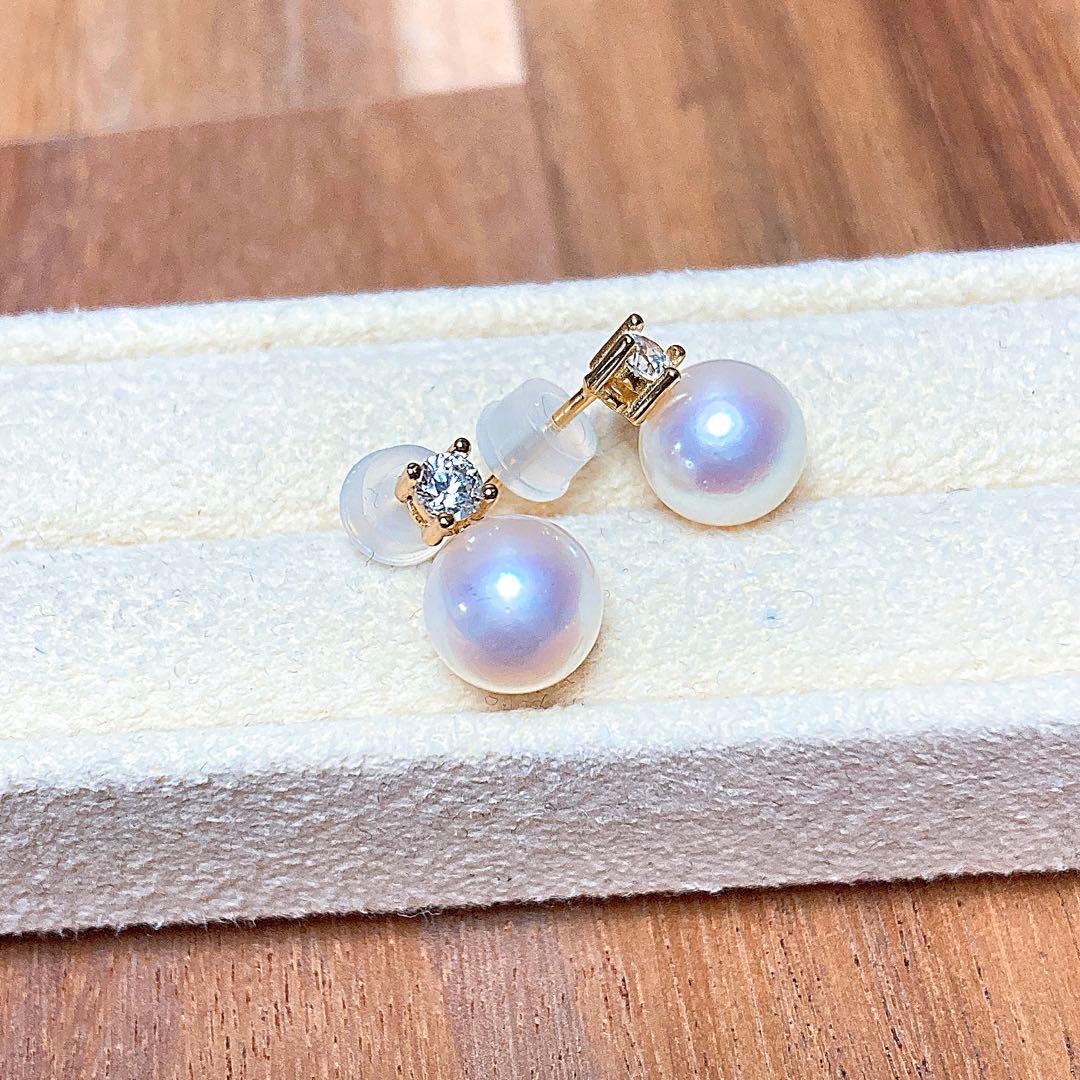 【新品・百貨店商品／総本店】2028天女級から花珠級アコヤ真珠デザインピアス