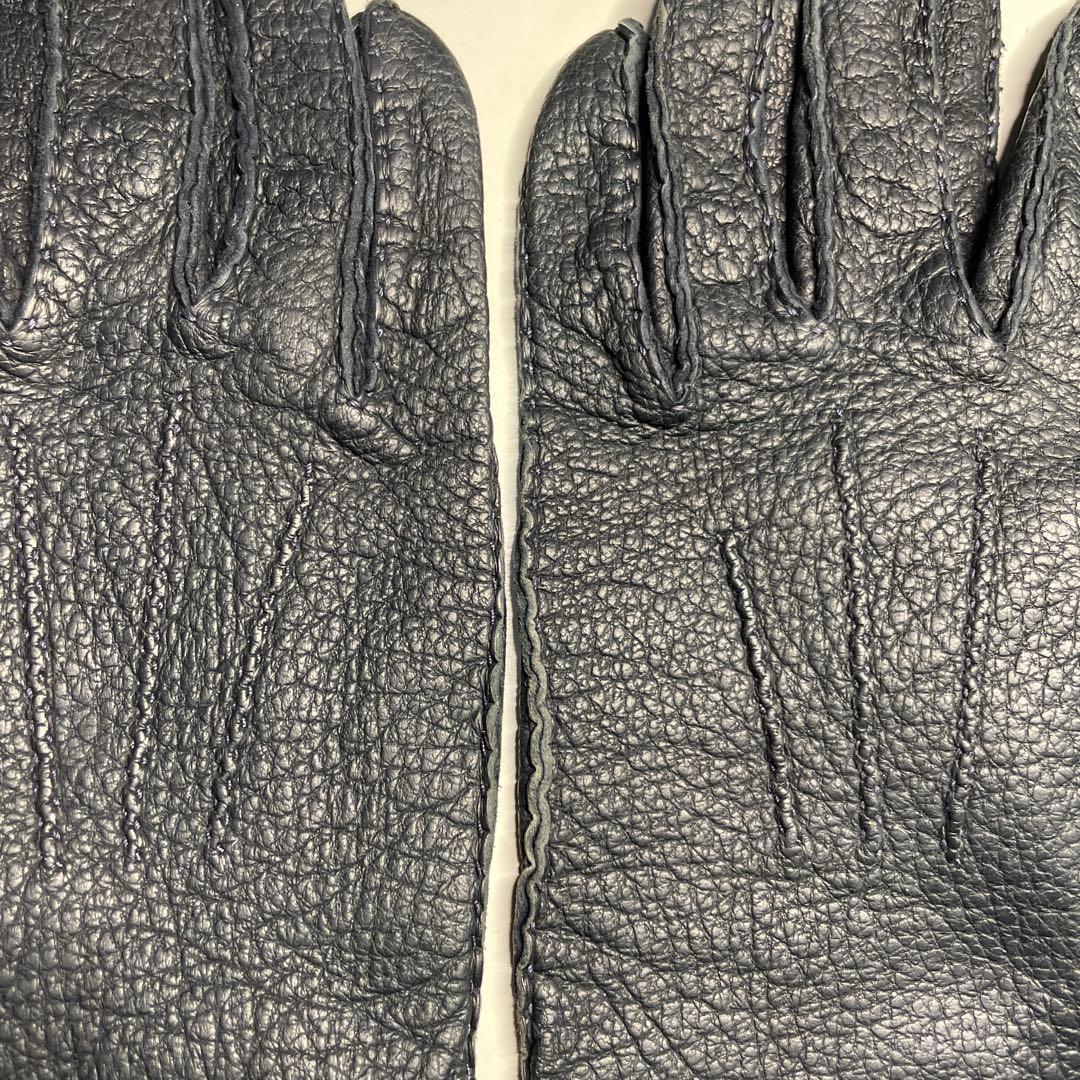 MEROLA ペッカリー革 ブラック（黒色）ライニングなし　サイズ約８