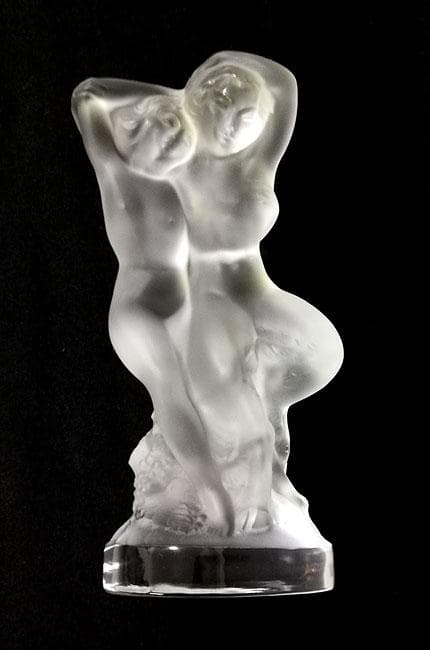★ルネ・ラリック フィギュリン　パンとダイアナ フロステッドクリスタル 美品