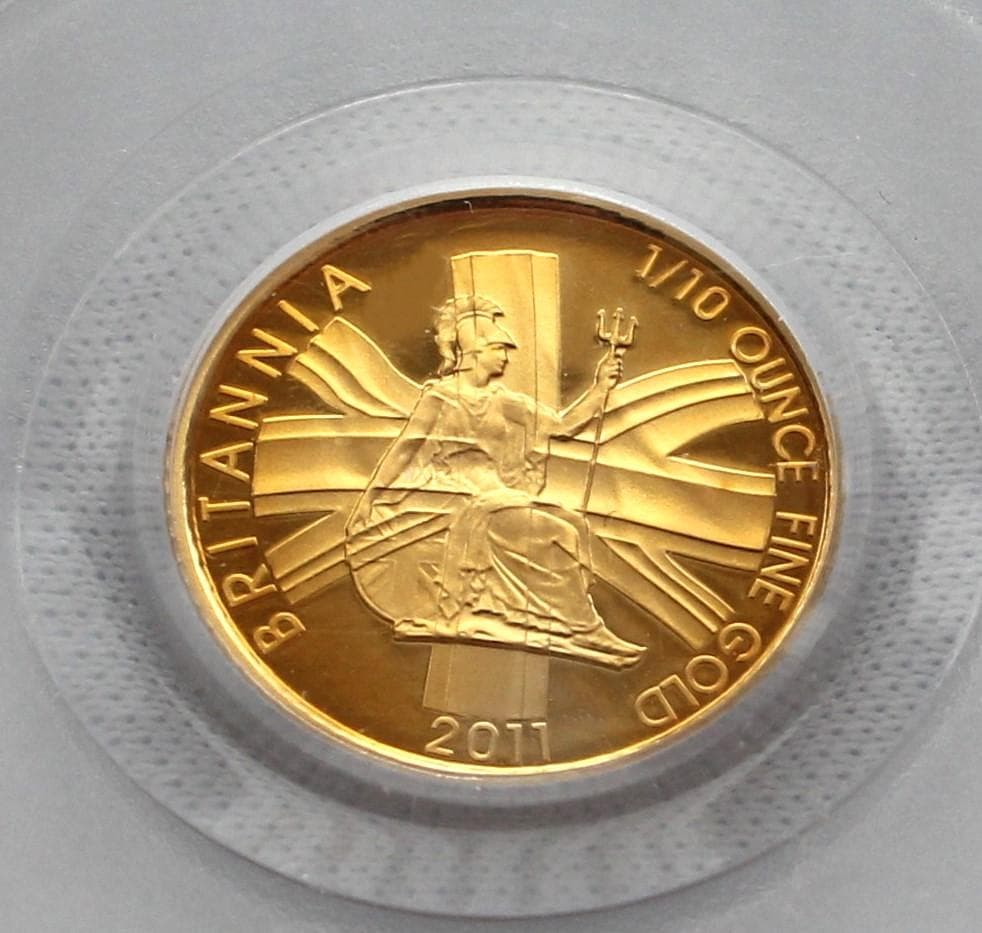 2011年 イギリス ブリタニア 10ポンド 金貨 PCGS PR70DCAM