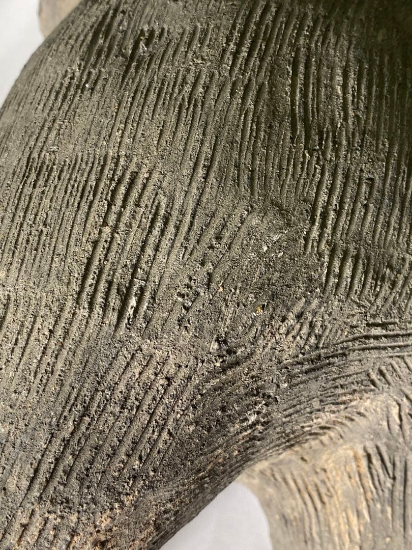 1855❣️ 中国　灰色土器　灰陶鬲