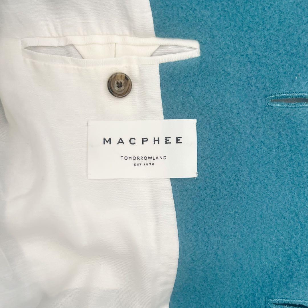 MACPHEE モヘヤメルトン チェスターコート ブルー トゥモローランド