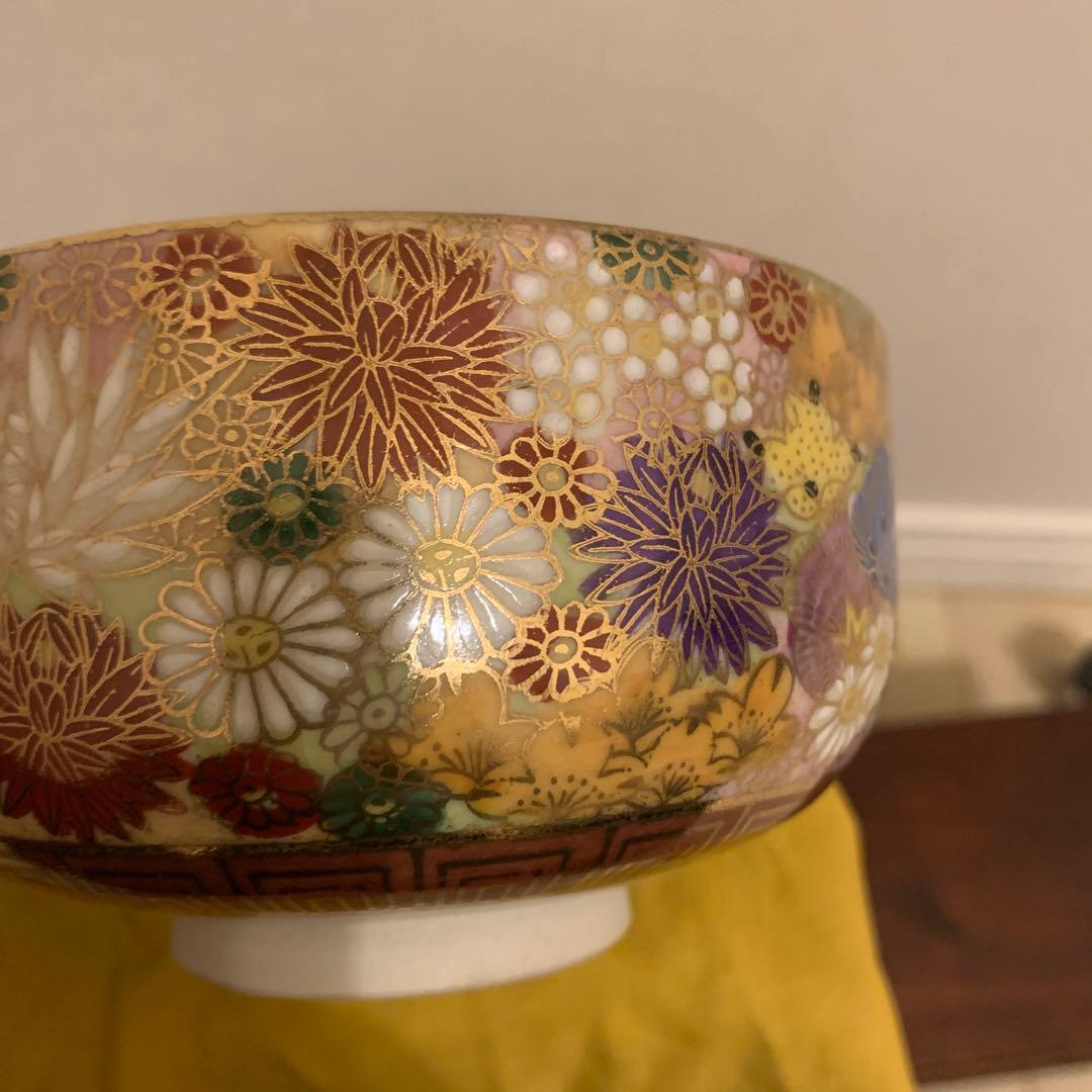 九谷　章山　抹茶碗　アンティーク　1客