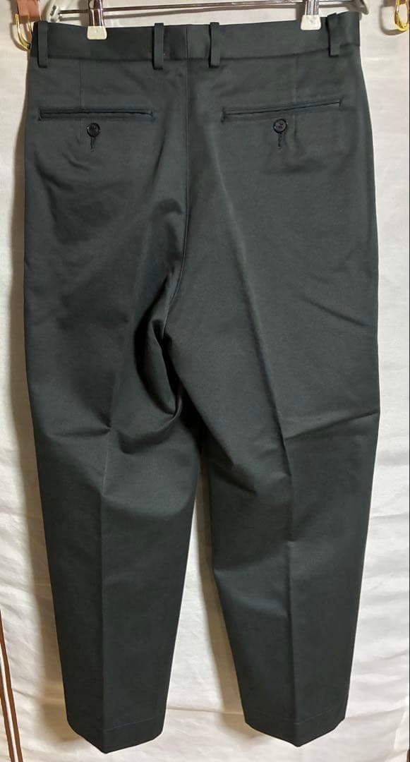 AURALEE WIDE PANTS ワイドチノパンツ ダークグリーン サイズ3