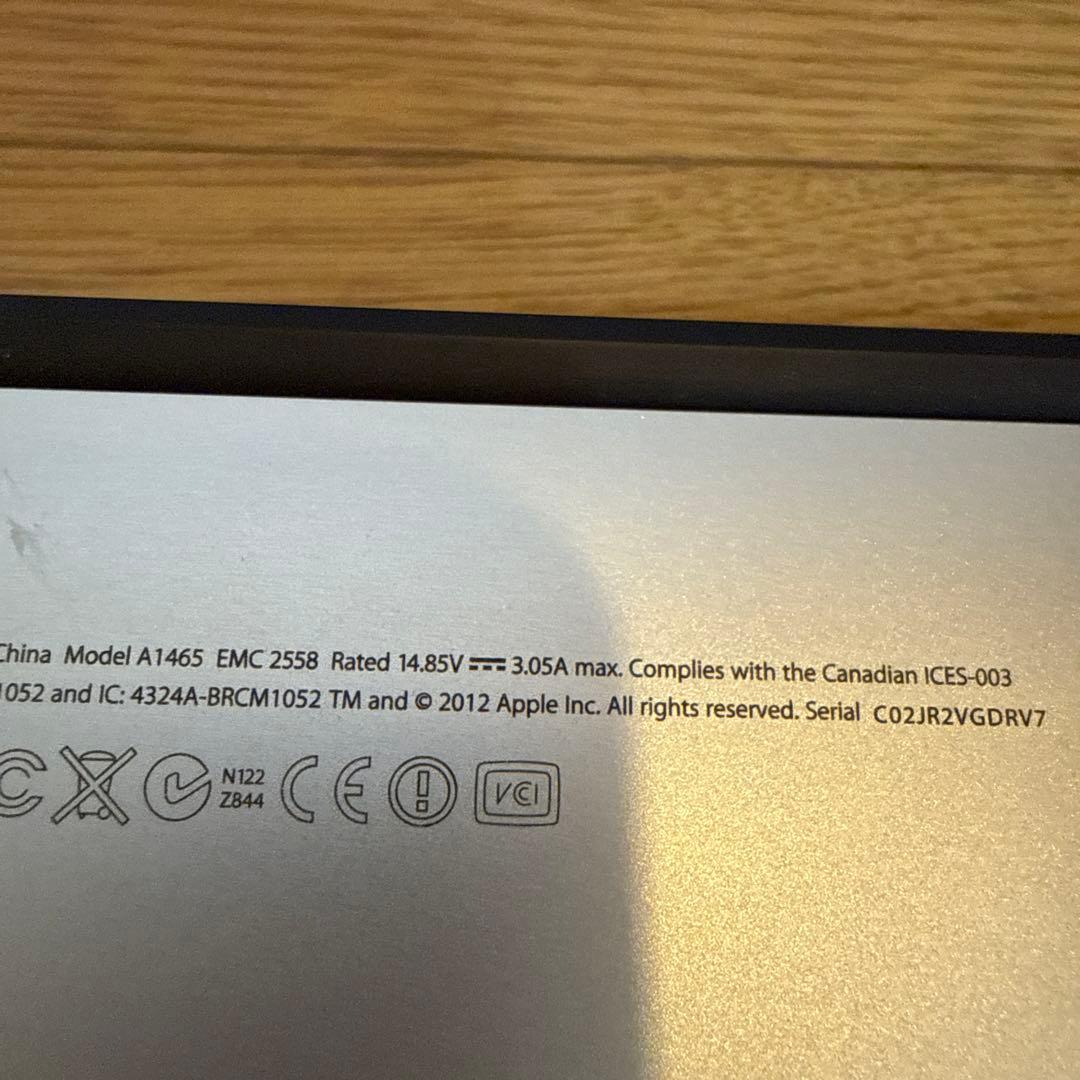 Macbook Air A1465 11インチ 2012 ジャンク