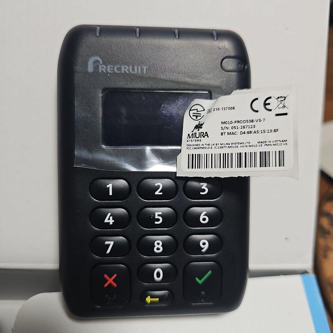 RECRUIT 決済端末 USB接続 黒