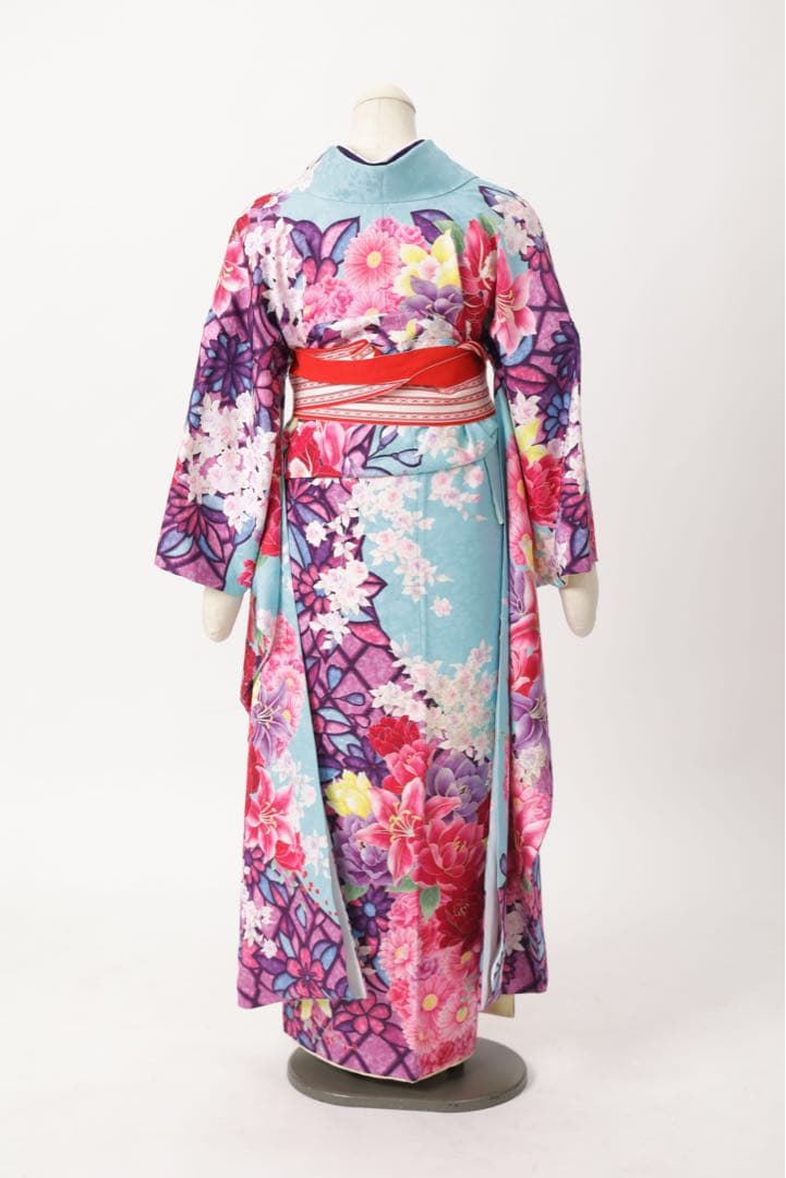 振袖2L 水色　トールサイズ　着物のみ