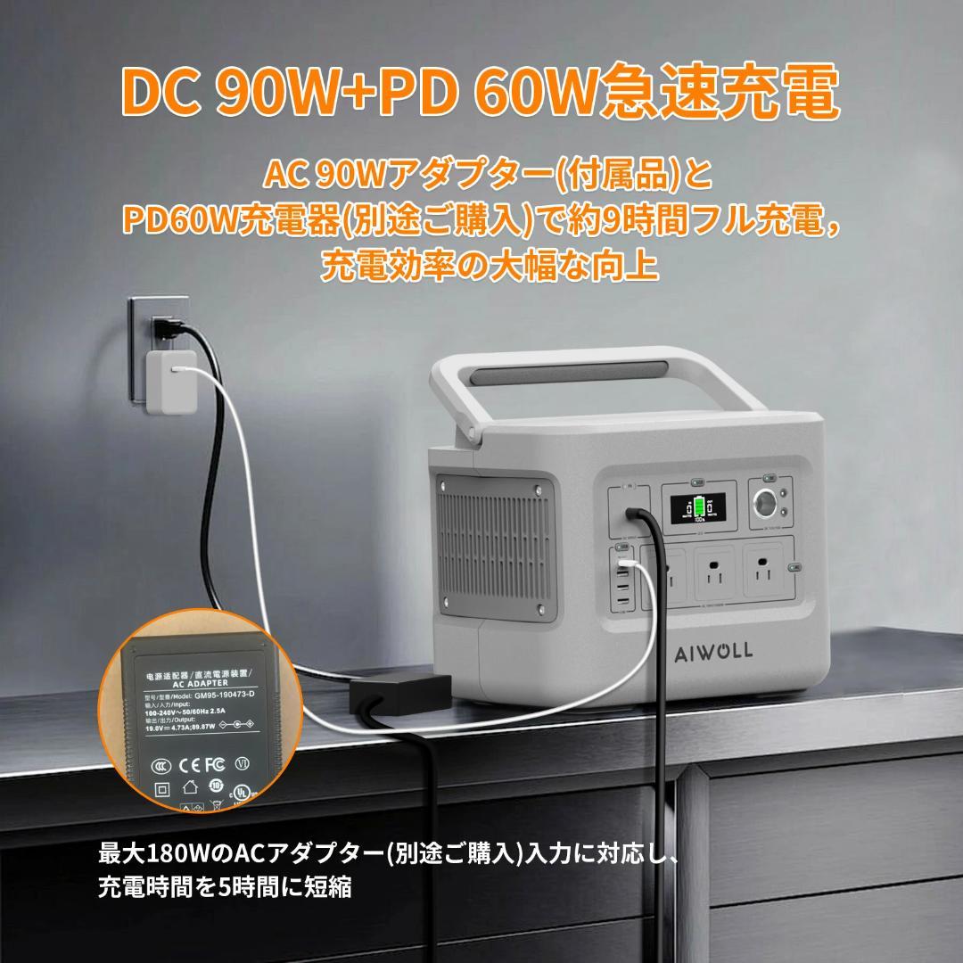AIWOLLリン酸鉄リチウムポータブル電源1024Wh 当日発送