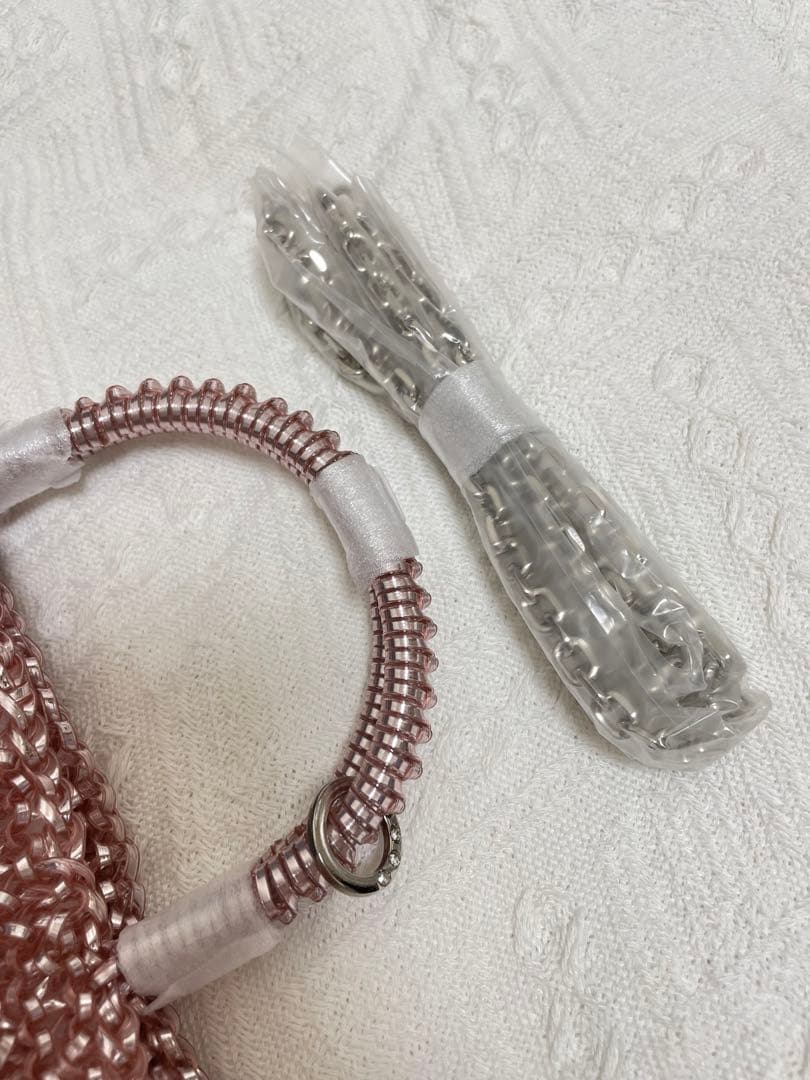 やーこ様の予約専用ページ　キラキラ　ビーズ　パーティーバッグ　ピンク