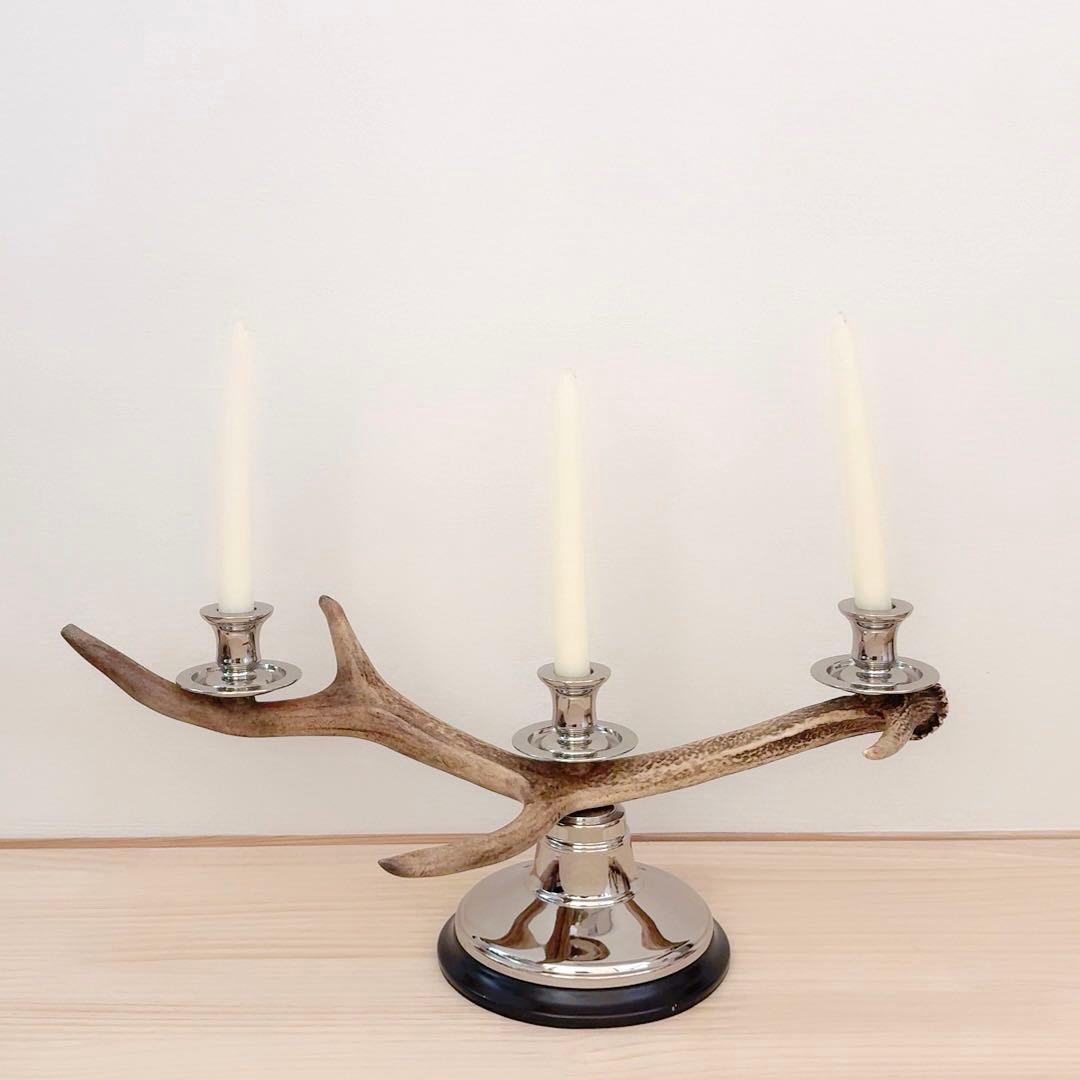 ラルフローレン 鹿角 キャンドルスティック 3灯 アンティーク コレクション