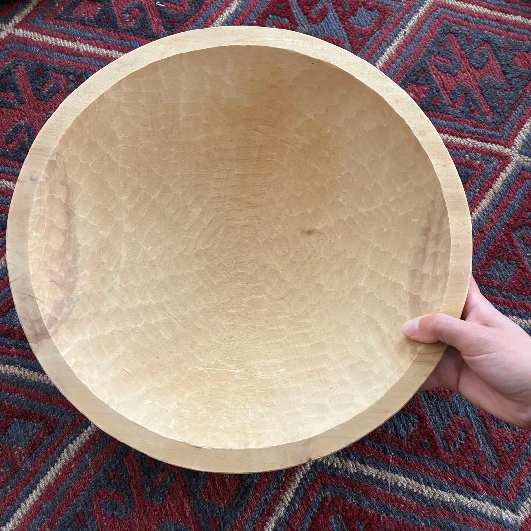 東北　こね鉢　木鉢　蕎麦　うどん　栃の木　手彫り　くり抜き　10寸　十寸