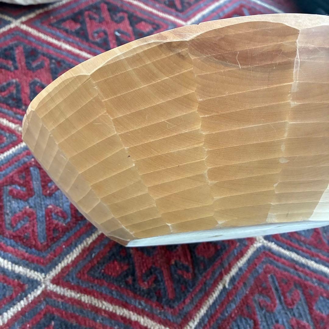 東北　こね鉢　木鉢　蕎麦　うどん　栃の木　手彫り　くり抜き　10寸　十寸