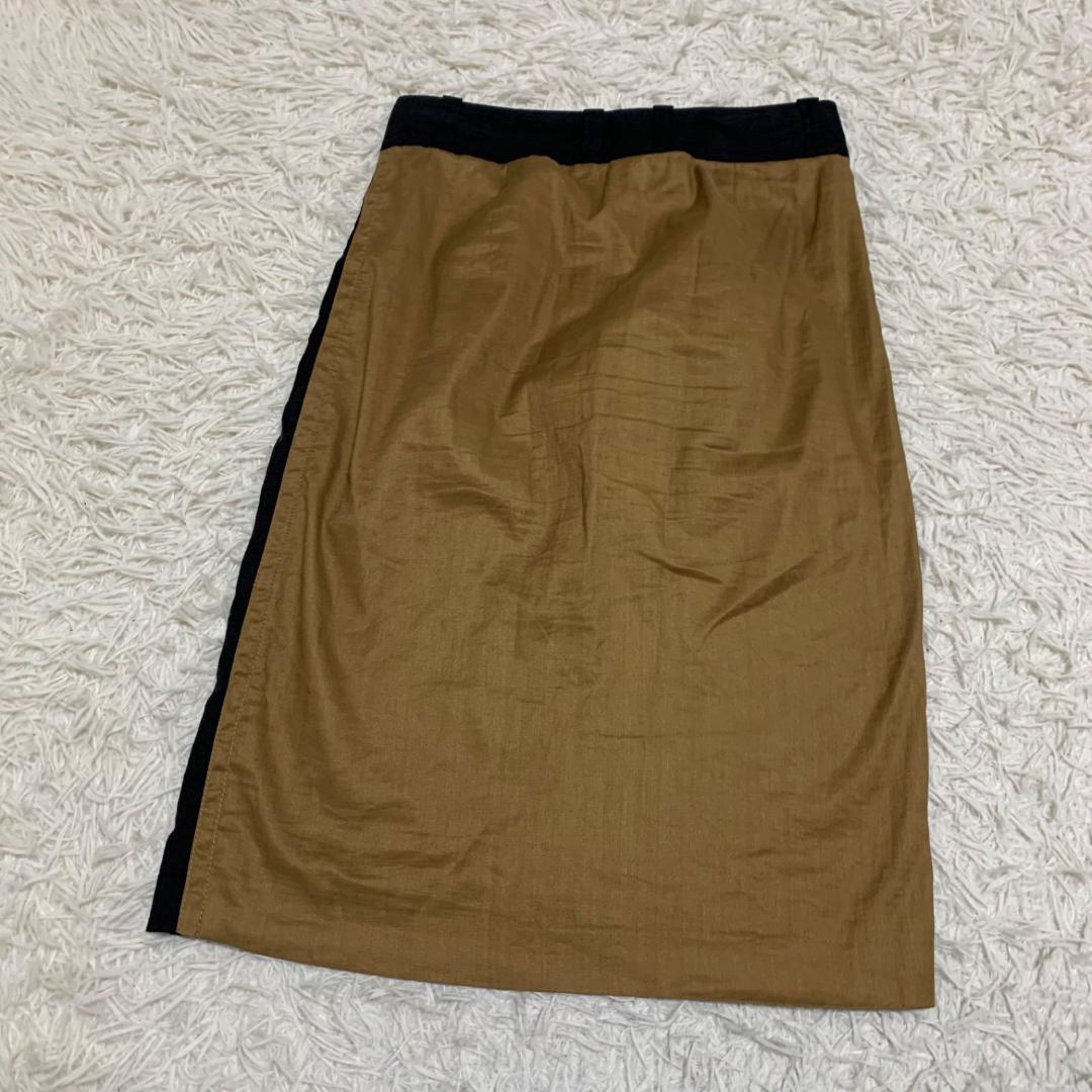 美品✨ドリスヴァンノッテン コットン リネン スカート サイドライン 34