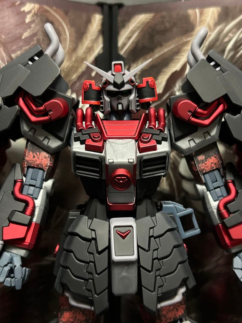 ＭＧ 1/100 真武者頑駄無 戦国の陣 黒衣大鎧 塗装品