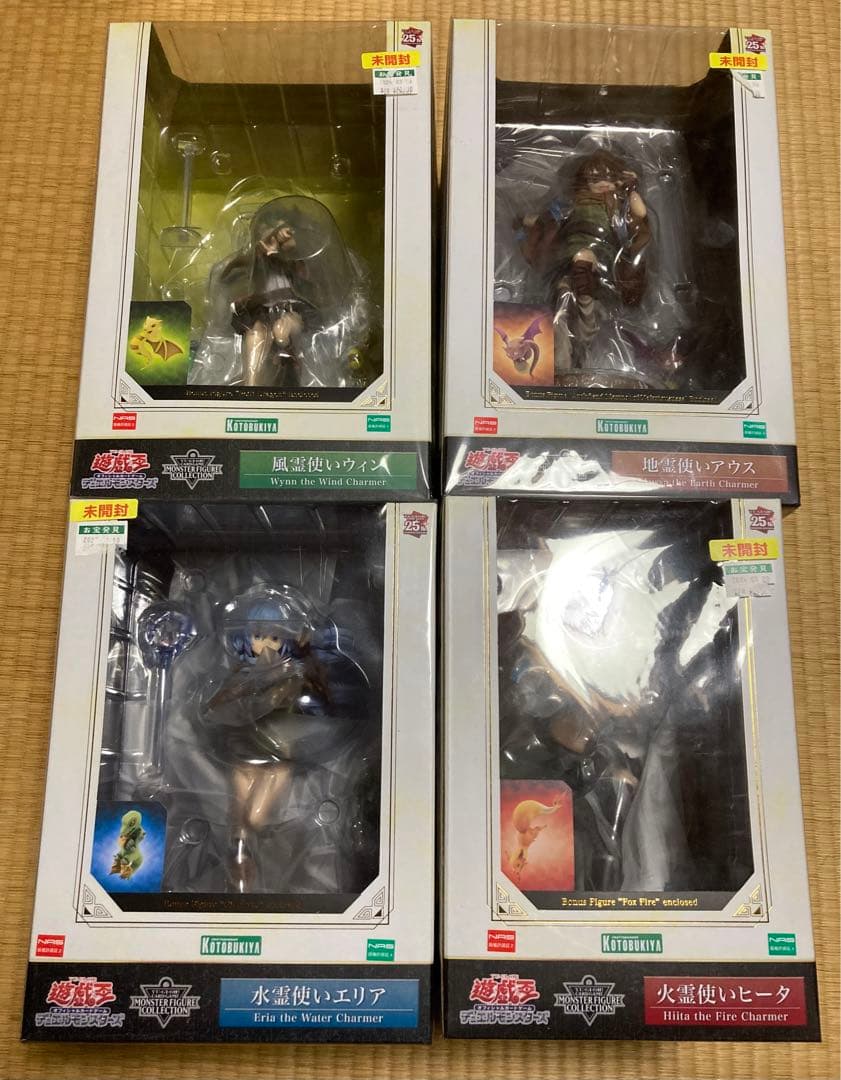 コトブキヤ　遊戯王　霊使い　ウィン　エリア　アウス　ヒータ　フィギュア　特典付