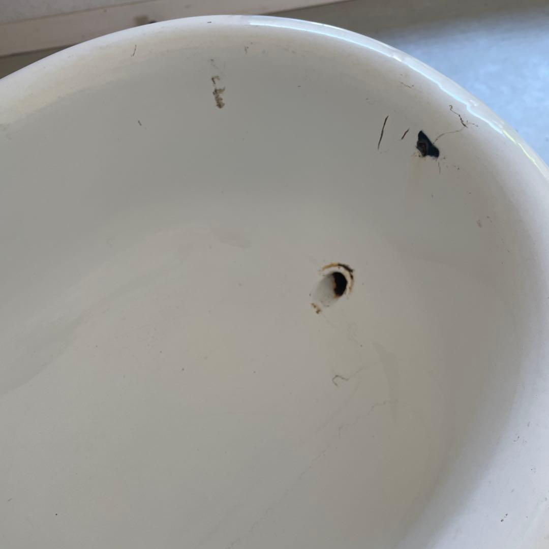 ヴィンテージ　琺瑯　ベビー　バスタブ　スタンド付き