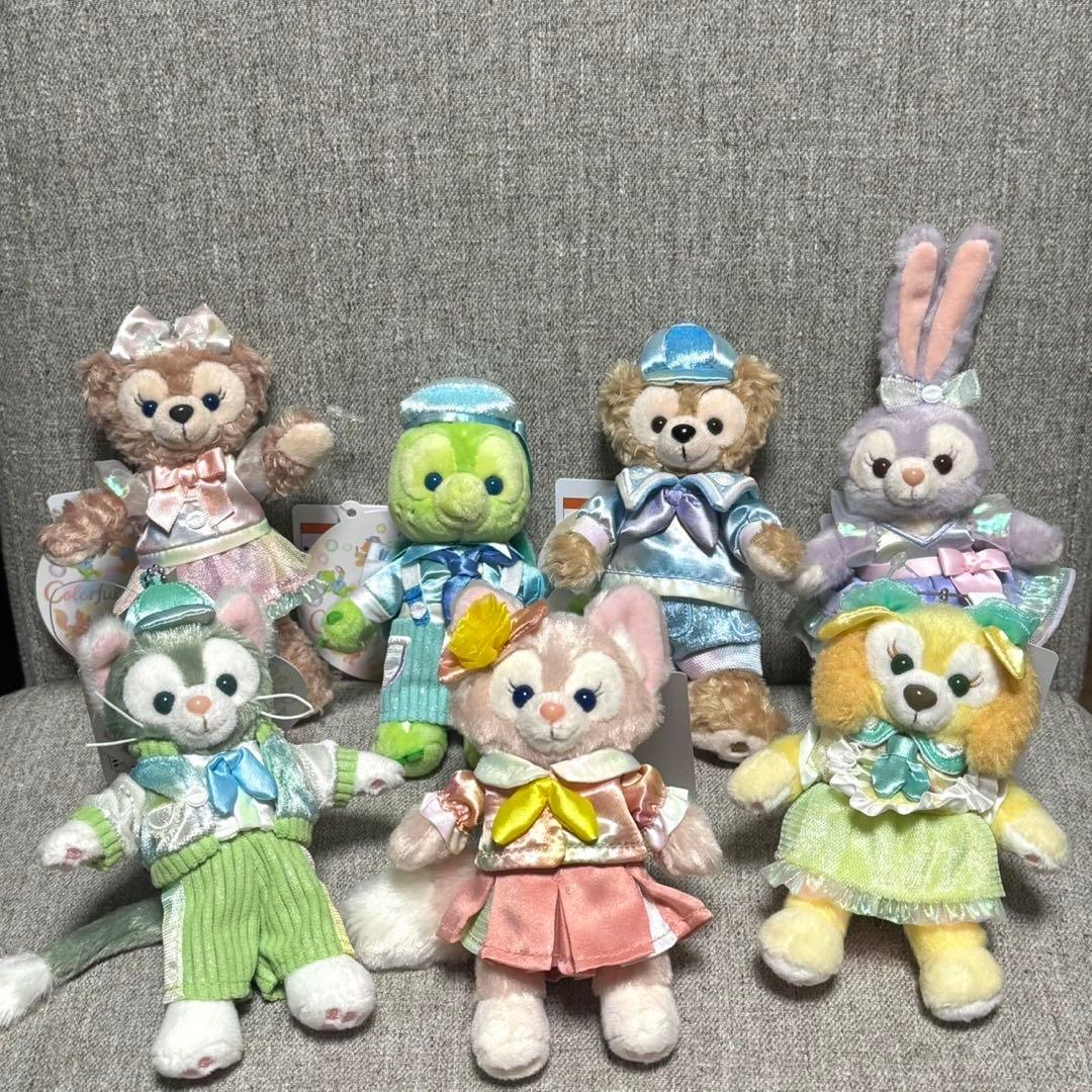 東京ディズニーシー　カラフルハピネス　ぬいぐるみバッジ　コンプリートセット