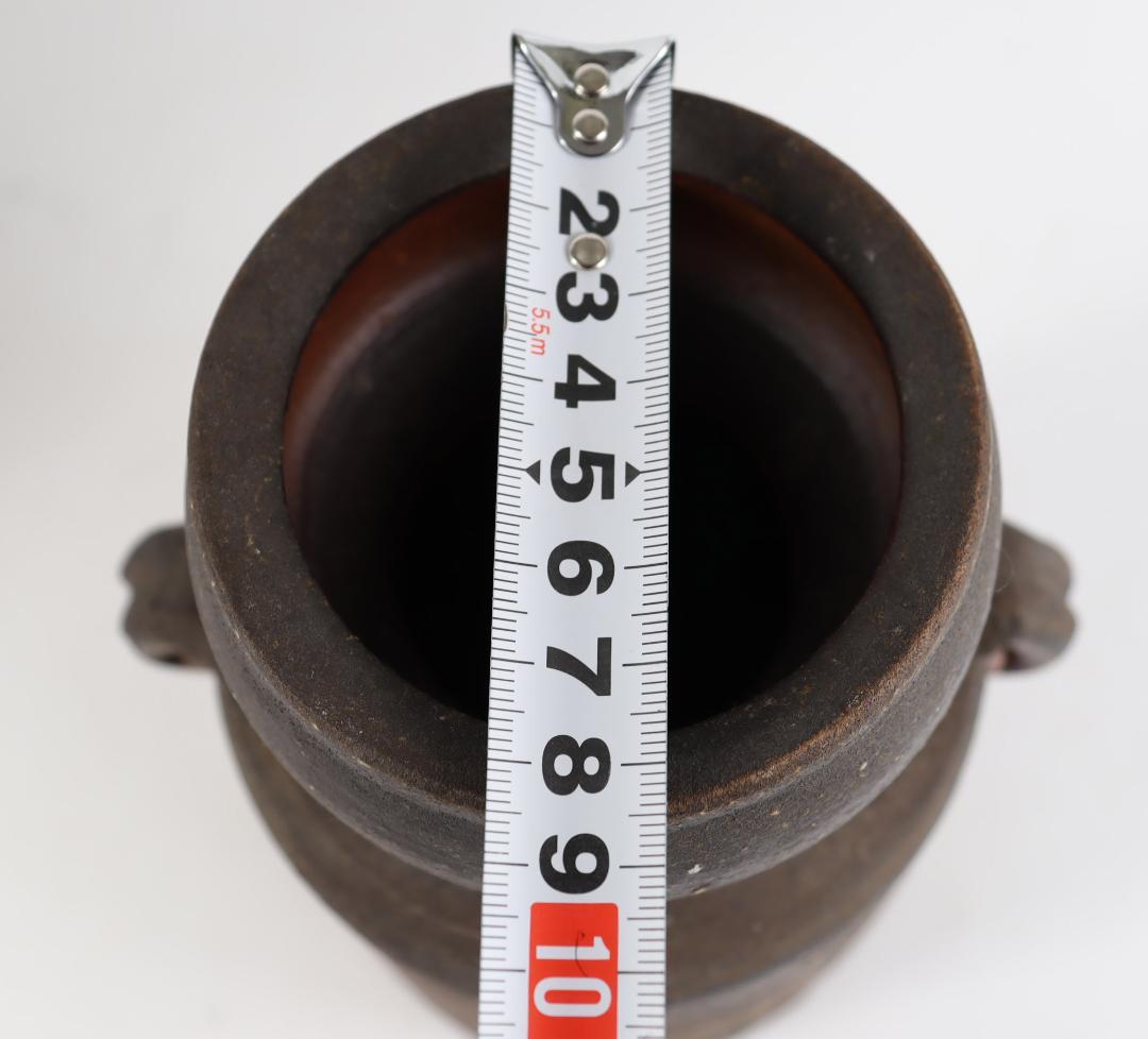 備前 人間国宝 伊勢崎淳 耳付 花生 共箱