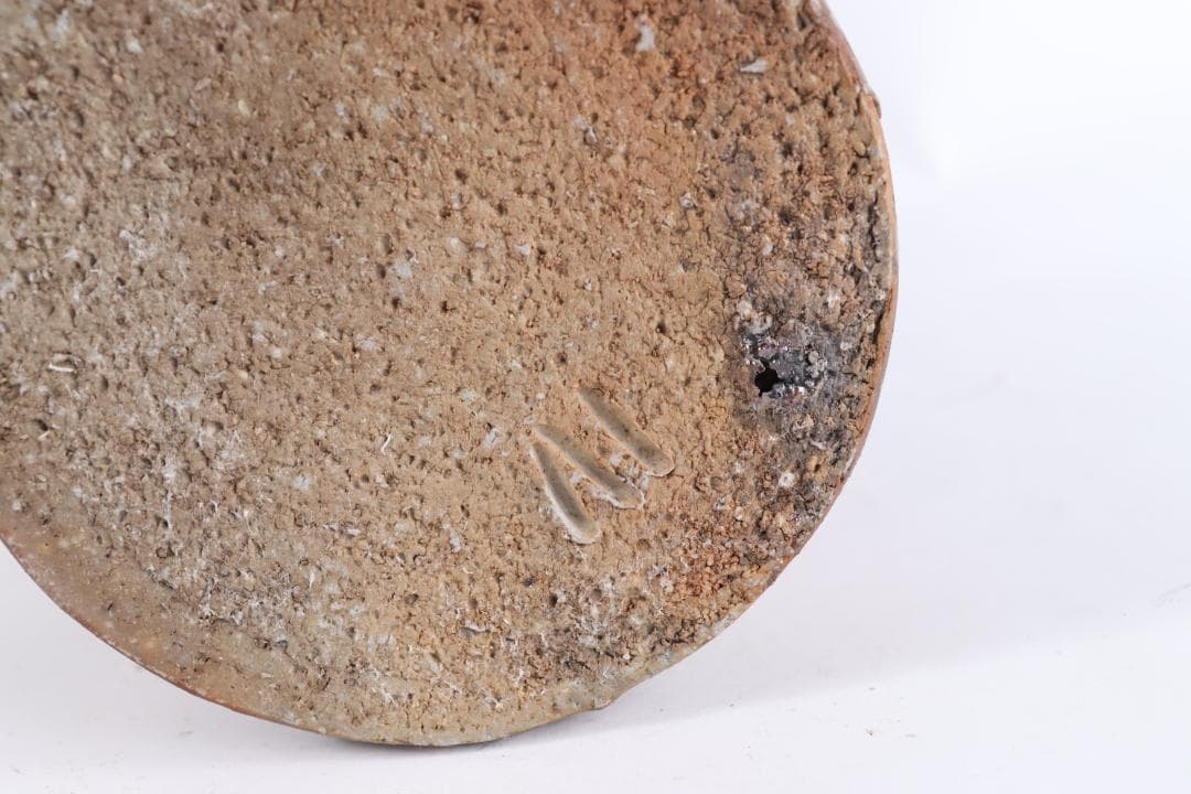 備前 人間国宝 伊勢崎淳 耳付 花生 共箱