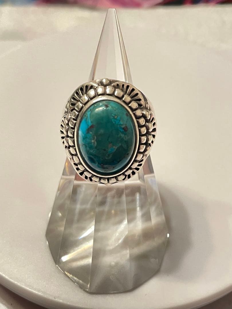 ★【90S】ターコイズ　リング　19号 silver925 ヴィンテージ★