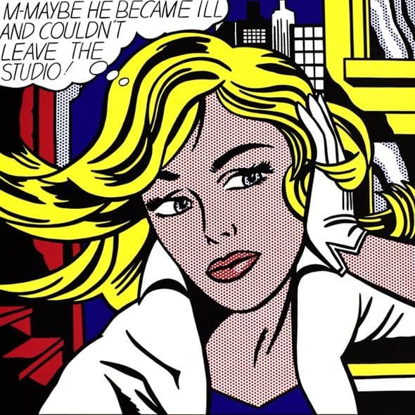 特別額装品/M-Maybe1979/ロイ リキテンスタイン/インテリア/ポスター