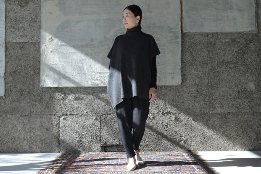 美品 evam eva カシミヤ100% ニットパンツ 近年モデル グレー