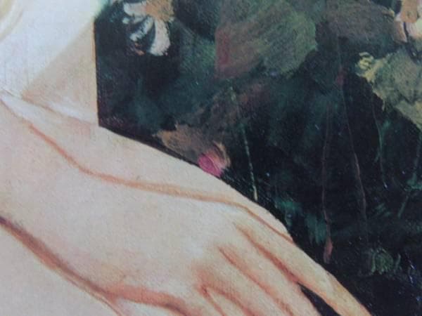 斉藤三郎、野の花、希少・大判画集画、新品高級額・額装付、状態良好