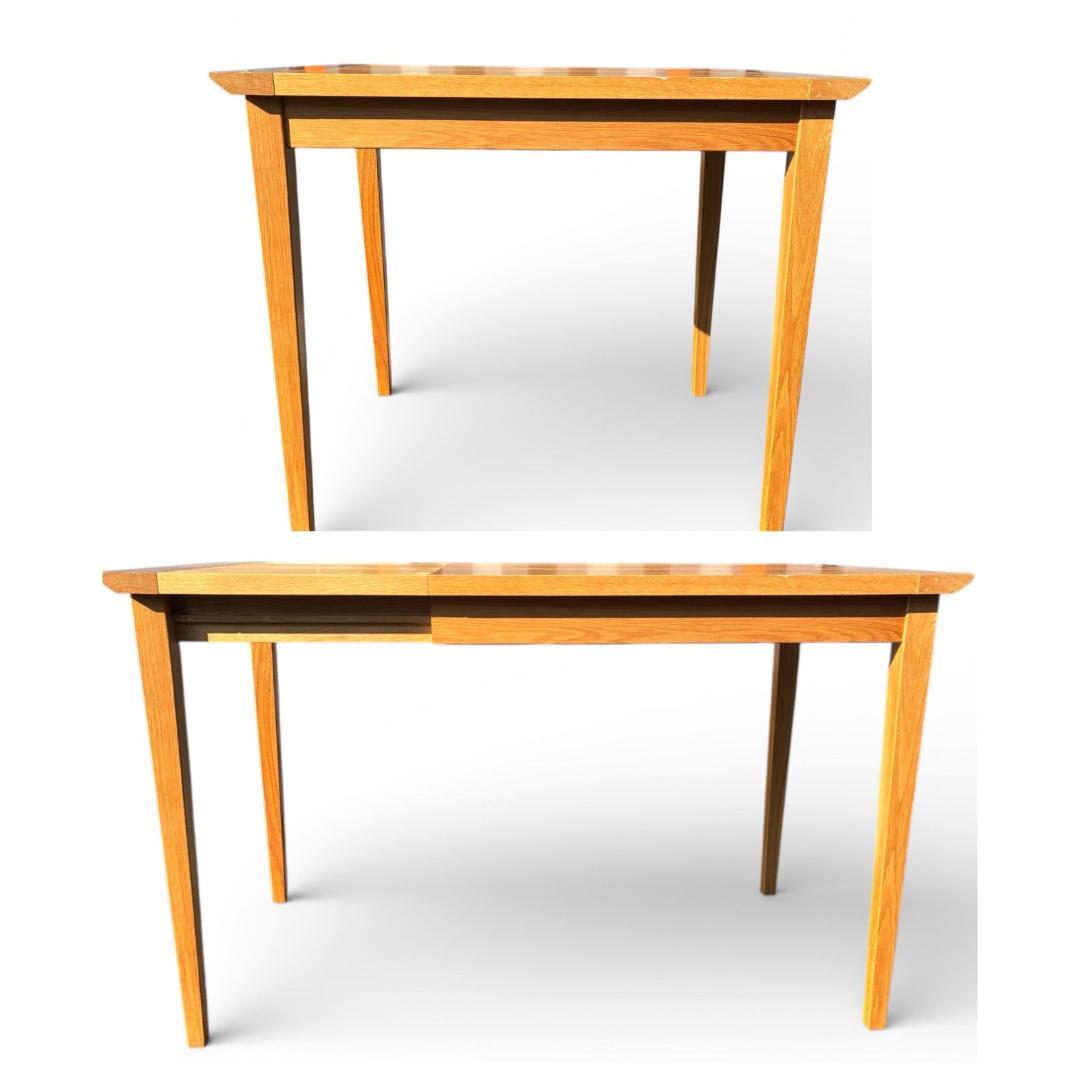 【IDC　大塚家具】　伸長式　ダイニング　テーブル　オーク材　幅84↔120