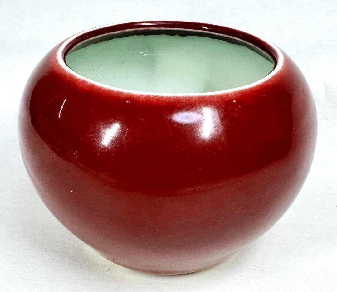 大清光緒年製 款 紅釉壷 紅釉缸 唐物 中国古玩 入手困難 骨董 WWTT322