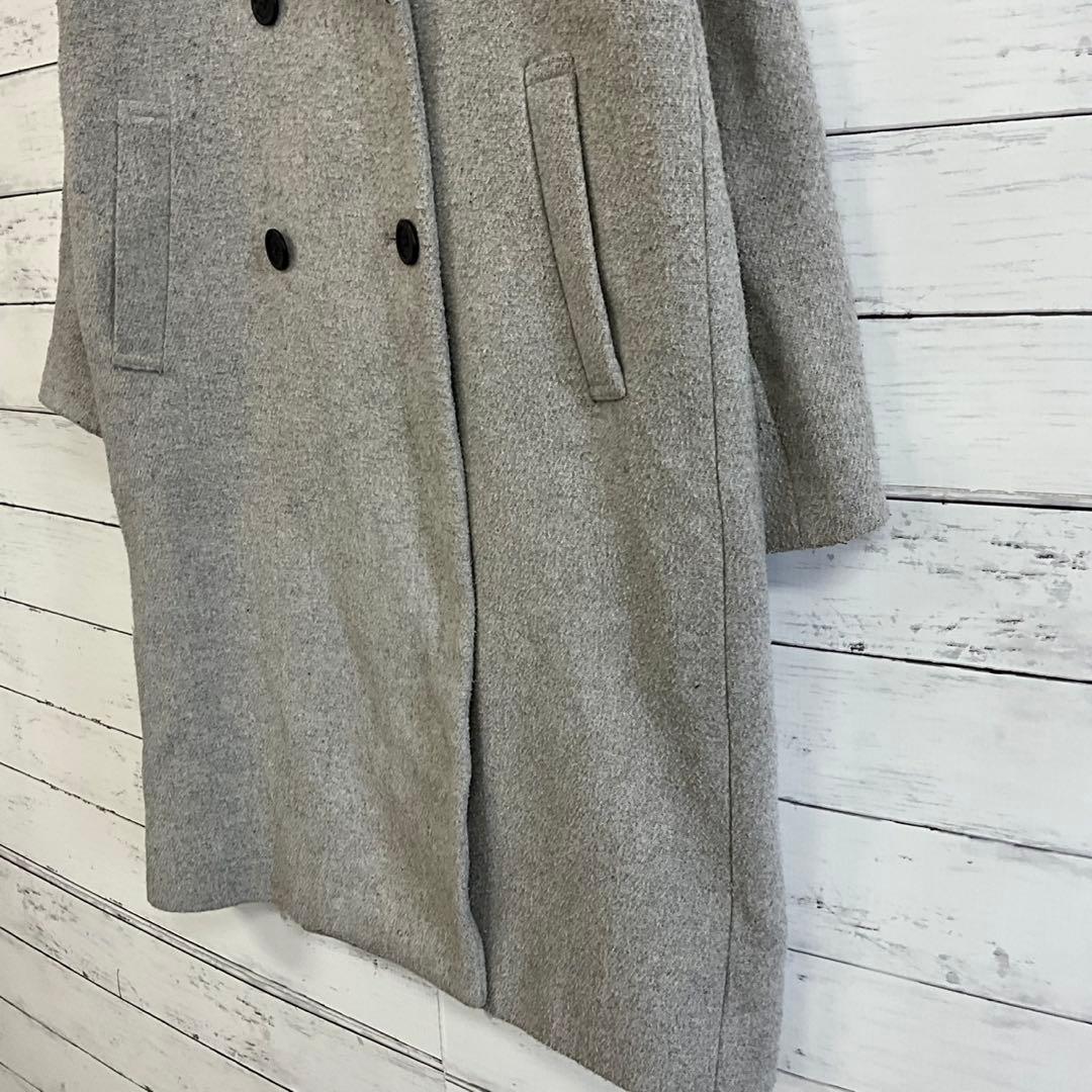 ナノユニバース ロングコート ライトグレー F 秋冬 きれいめ 大人上品 通勤